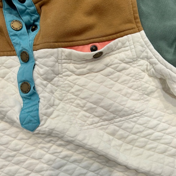 L.L. Bean Women’s Quilted Mock neck Tunic Color-block Size Medium - Picture 5 of 9